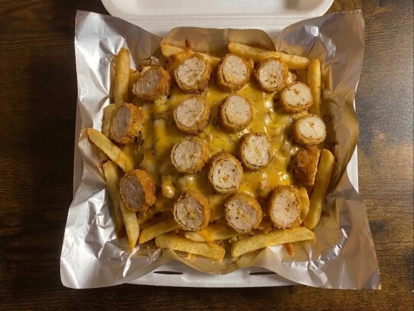 Cheesy chik n’ fries