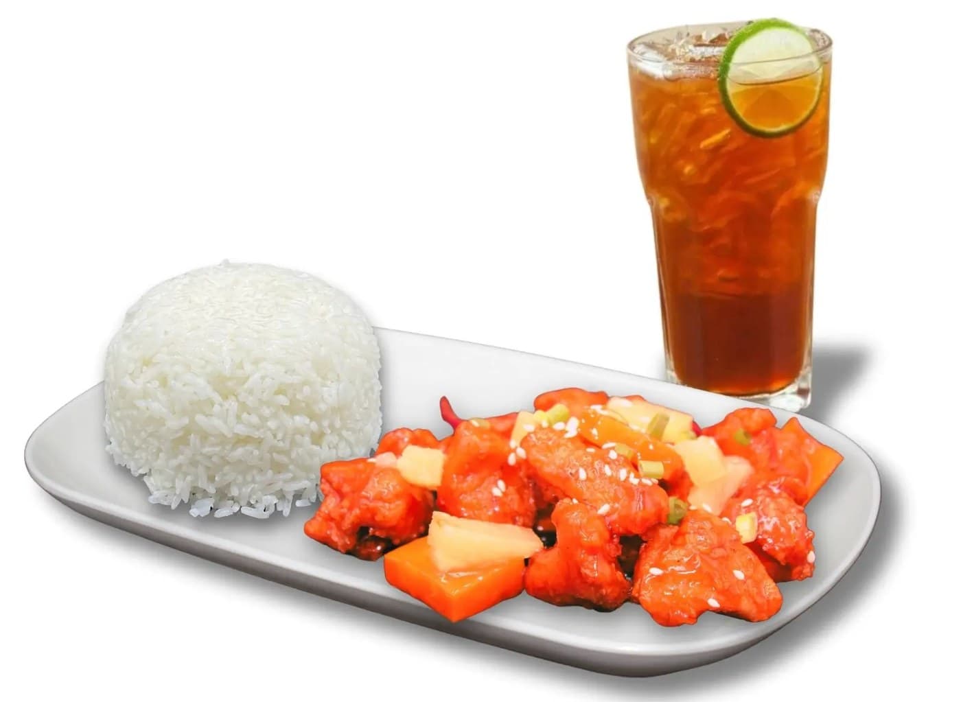 Sweet N Sour W Rice & Drink