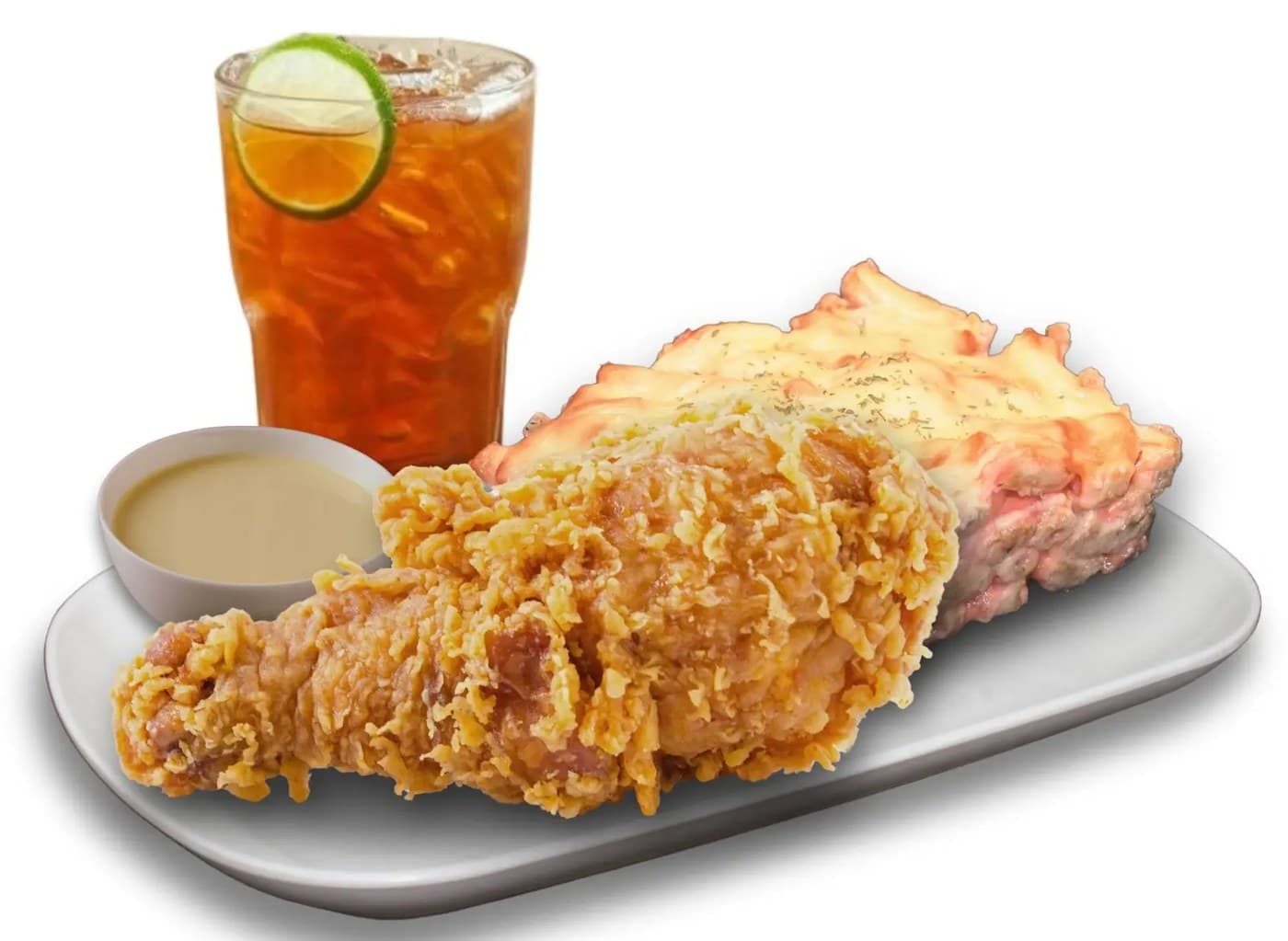 1-Pc Chicken W Baked Mac & Drink