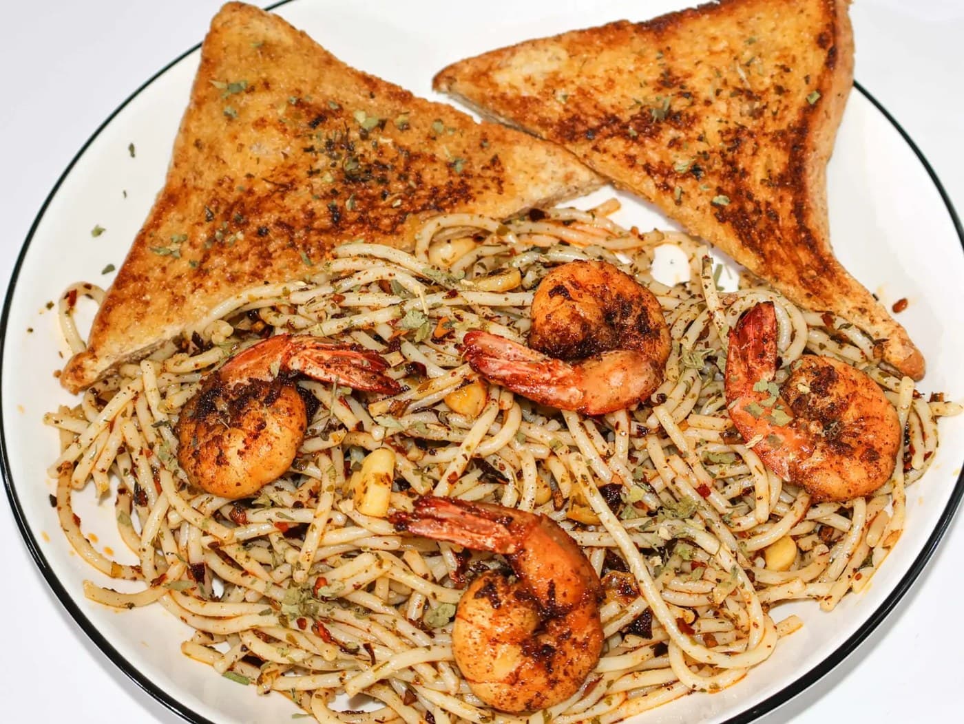 Shrimp Aglio E Olio Pasta