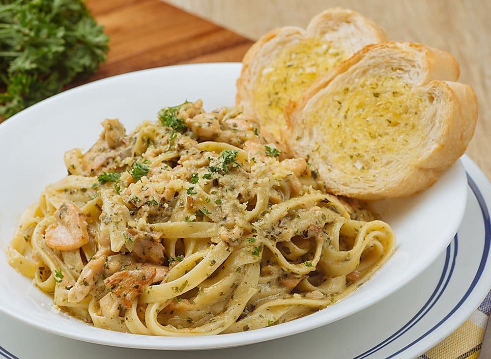 Salmon Pesto Alfredo