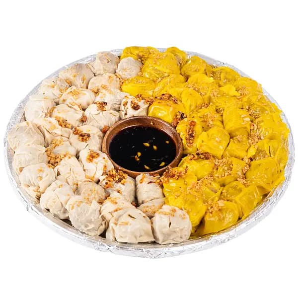 Half Pork/ Half Chicken Bilao Siomai Platter (60 pcs) with Free 120mL Chili