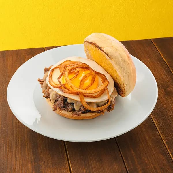 Texas Brisket and Egg Sandwich