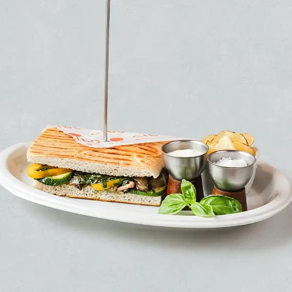 Panino Verdure (Grilled Vegetables, Basil Pesto)