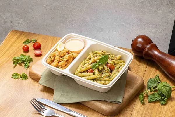 Penne Pesto with Calamari