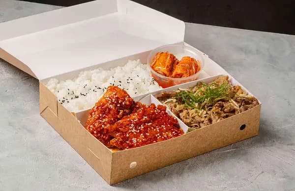 Chicken Chops and Beef Gwangyang Dosirak