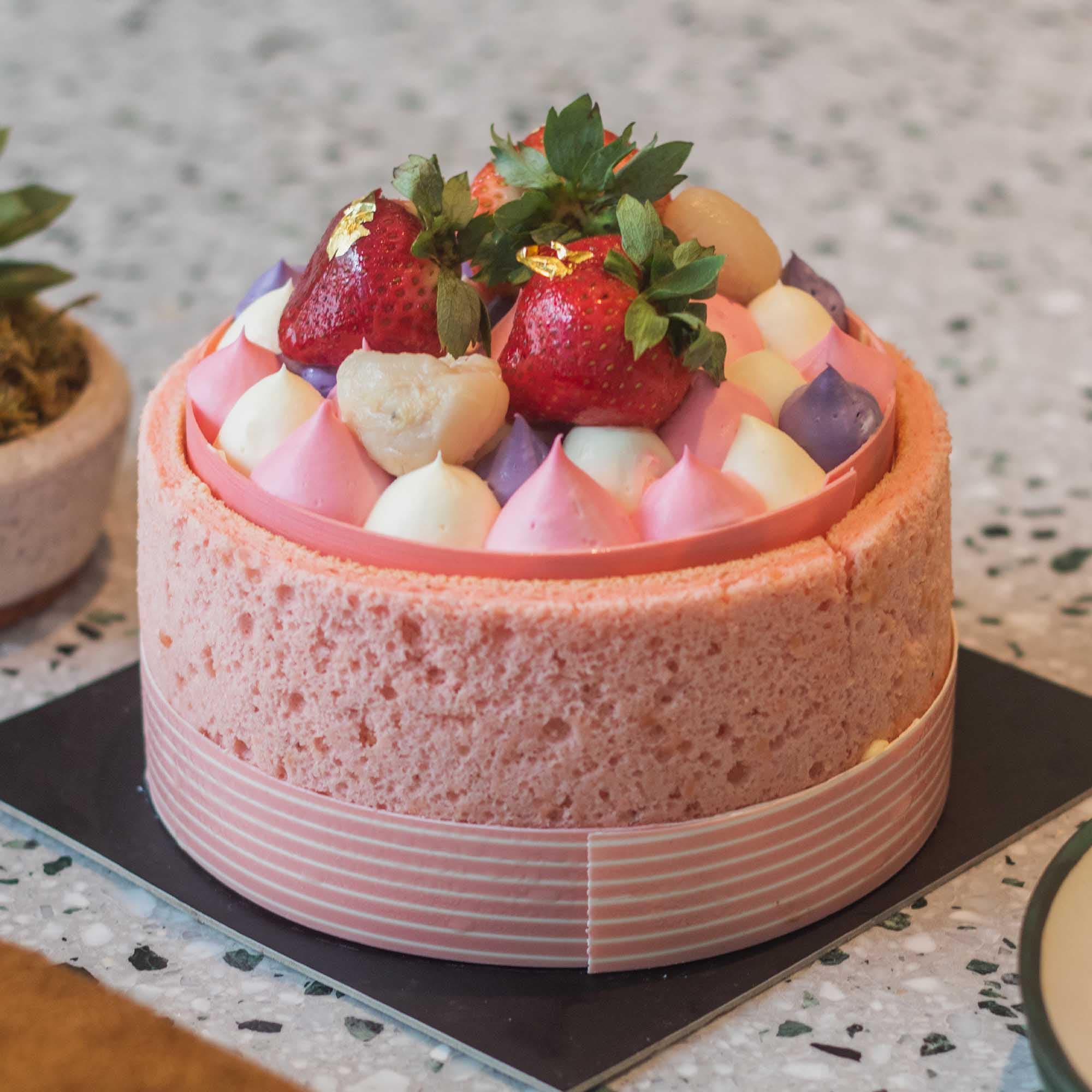 Strawberry Lychee Cake