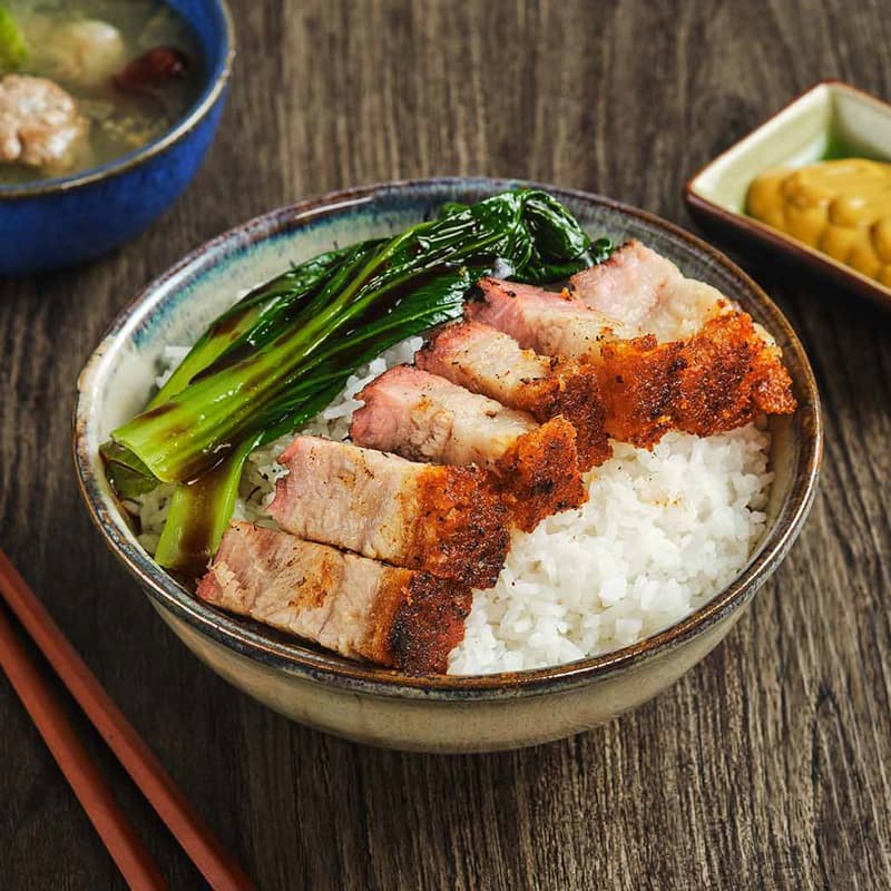 Crispy Roast Pork Rice