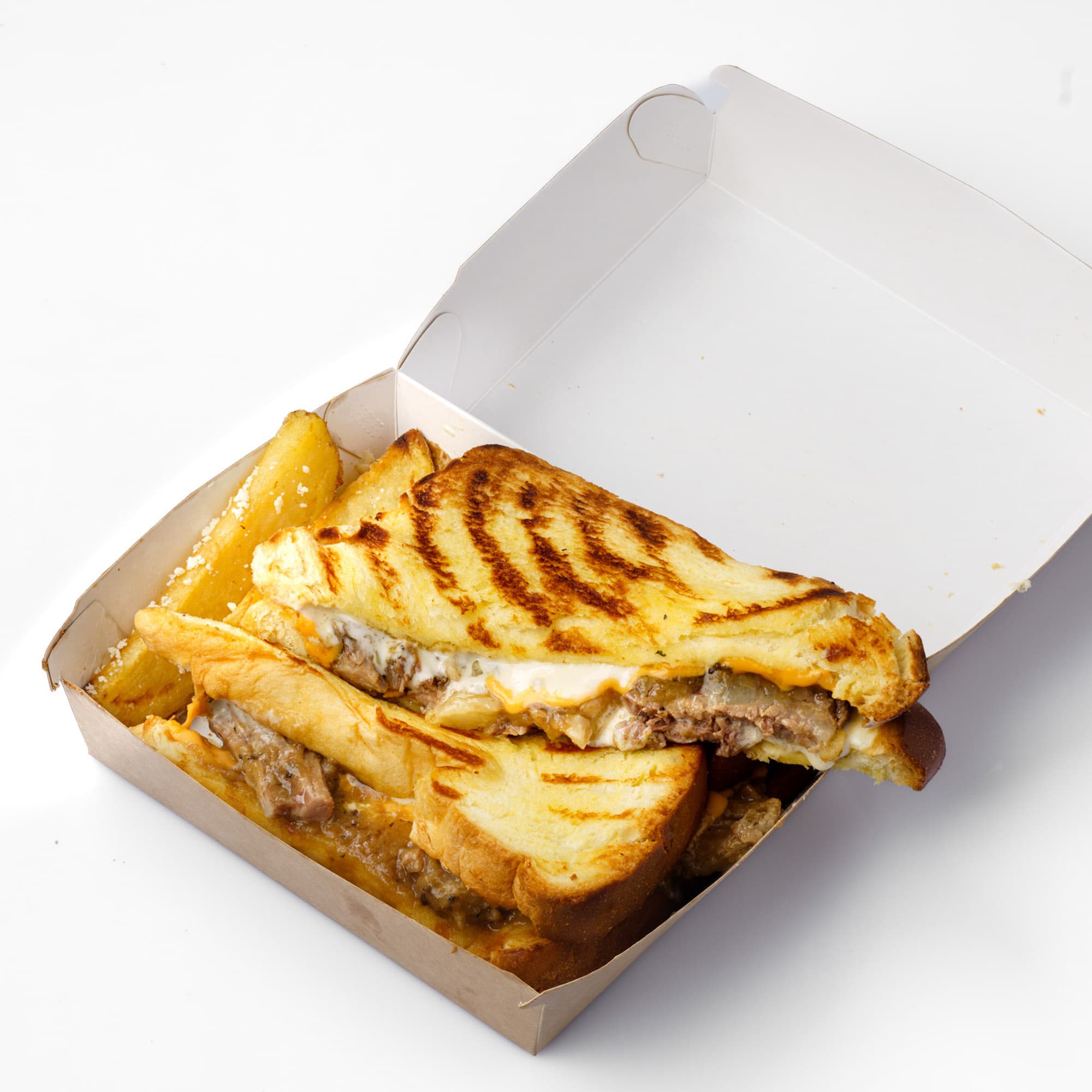 Grilled Cheese & Roast Beef Sandwich
