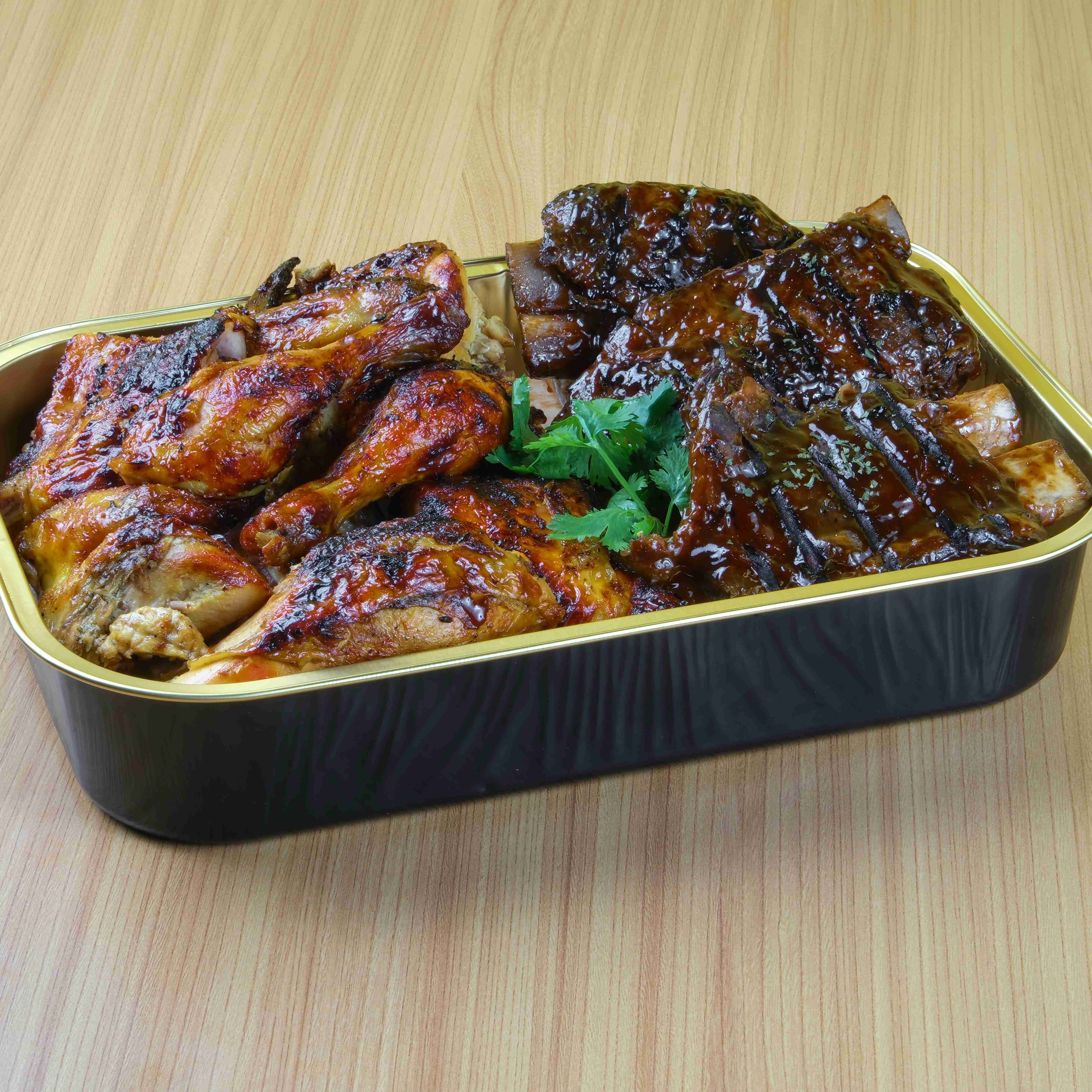 Ribs & Fire Grilled Chicken Platter