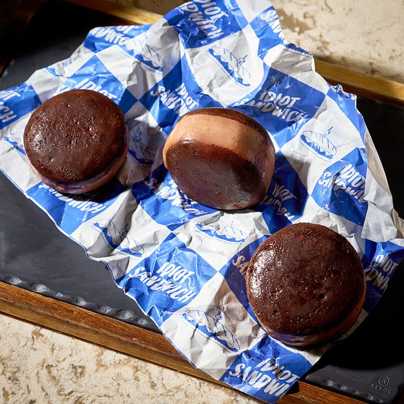 Chocolate Peanut Butter Whoopie Ice Cream Pie