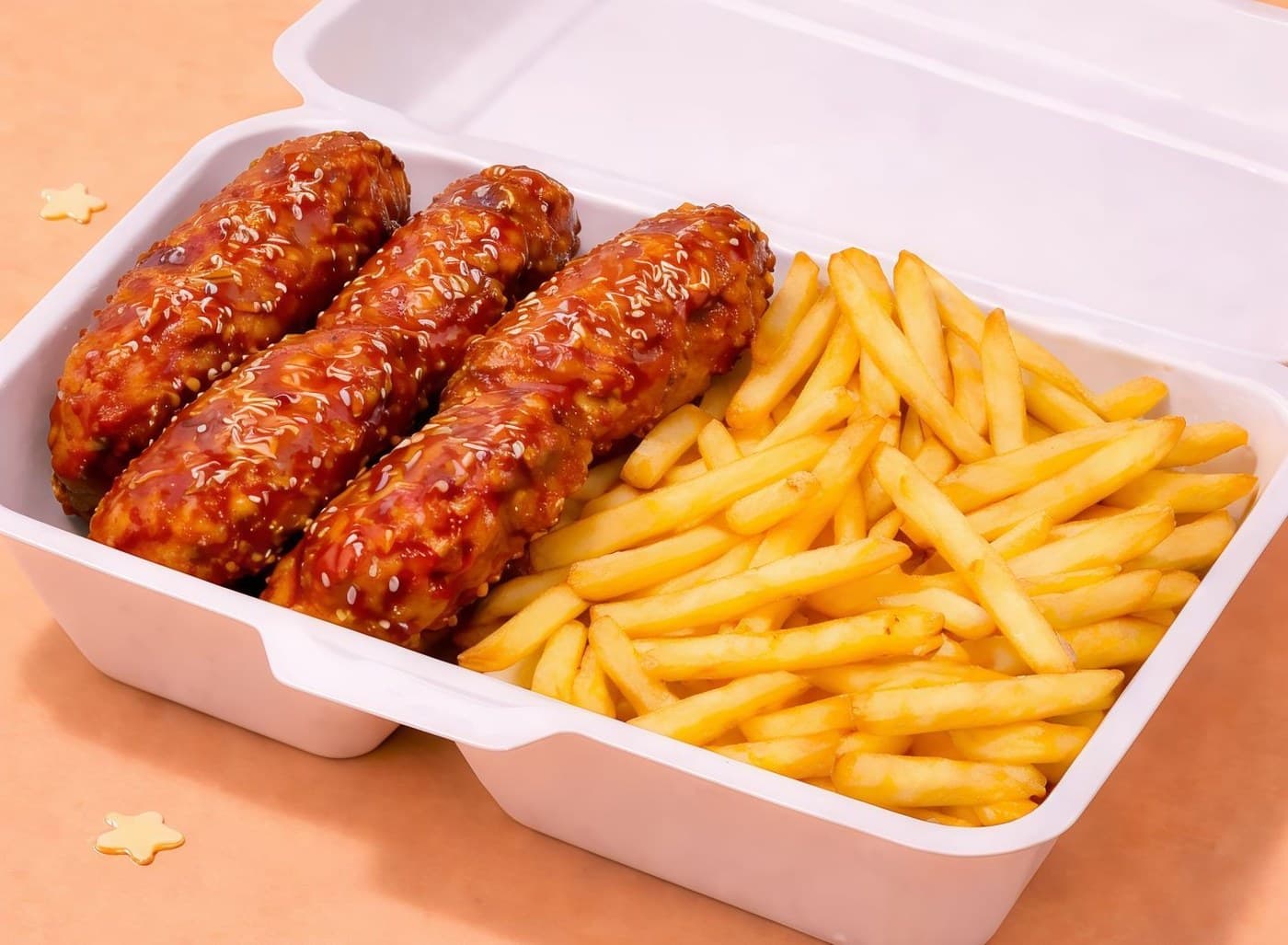 5pcs Korean Wings with Fries