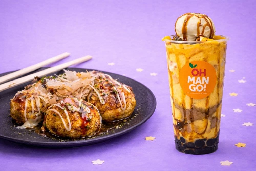 16oz Mango Dream + 4 pcs Bacon Takoyaki