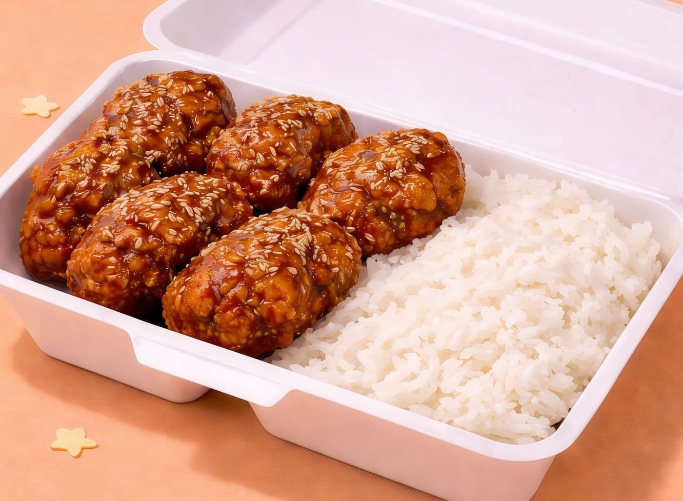 5 Pcs Korean Boneless Chicken with Rice