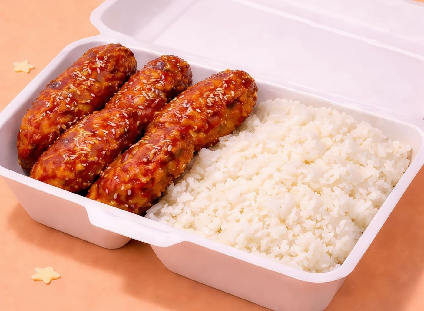 5 Pcs Korean Wings with Rice