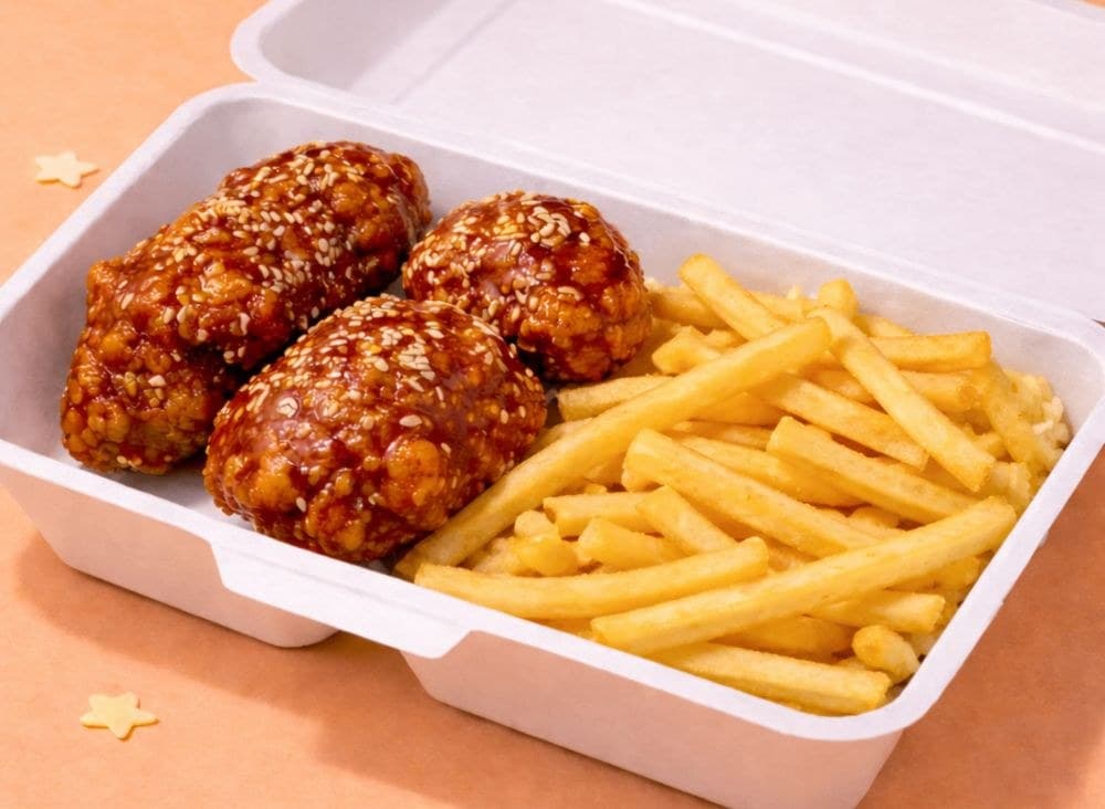 3pcs Korean Boneless Chicken with Fries