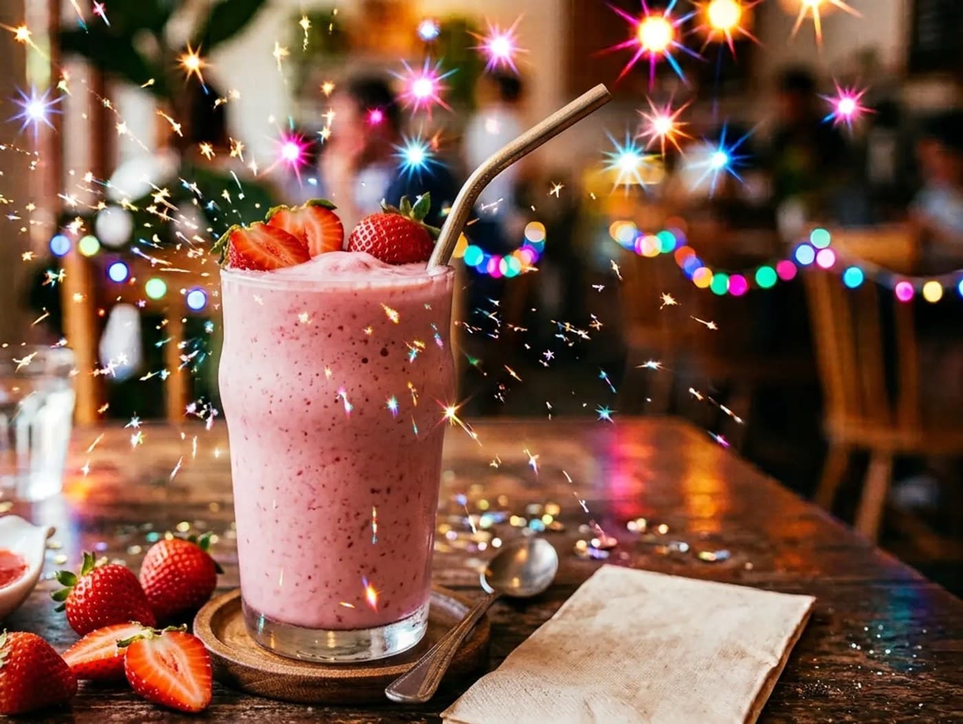 Double Strawberry Milkshake