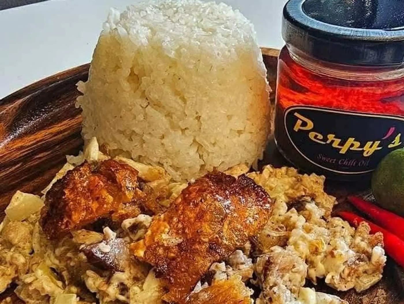 Liempo Sisig meal