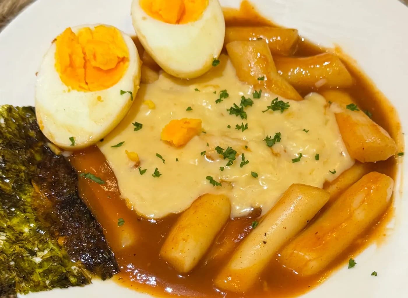 Tteokbokki w/ Egg&Cheese