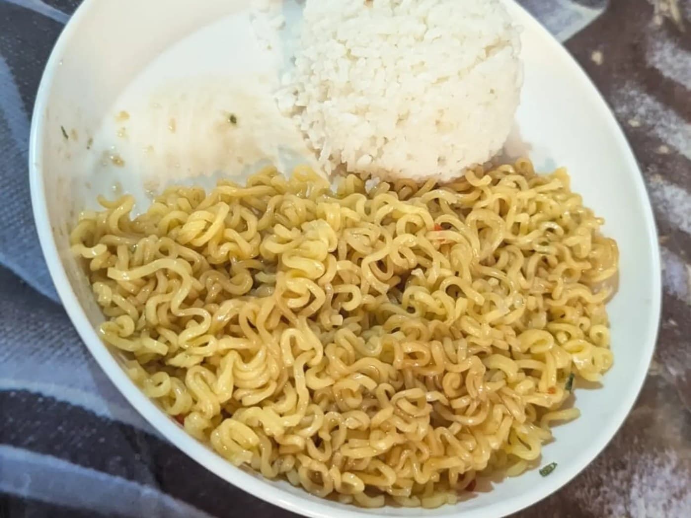 Pancit Canton And Rice