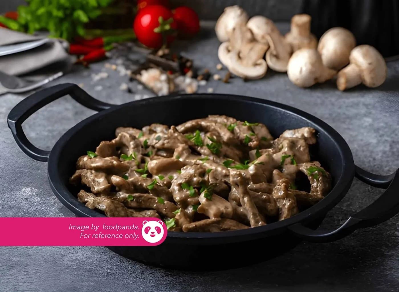 Beef Garlic with Mushroom
