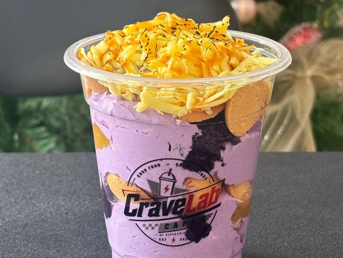 Cheesy Ube Langka Pudding