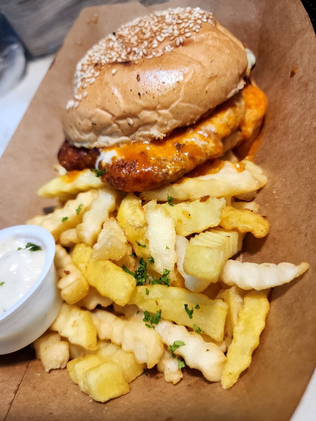 Chicken Burger & Fries