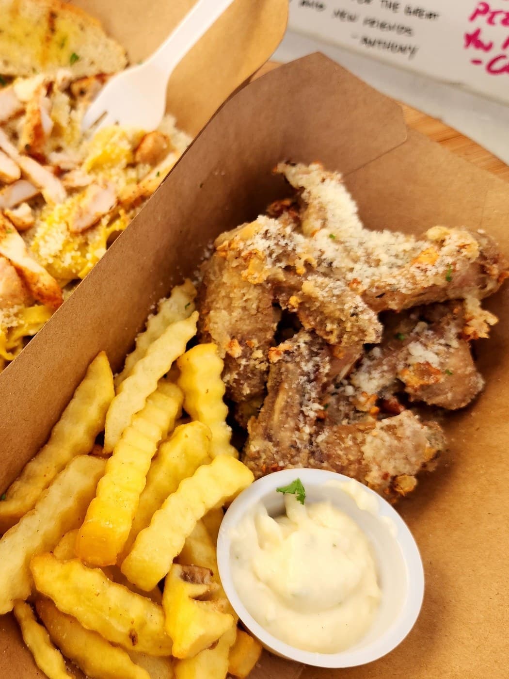 Garlic Parmesan Wings & Fries