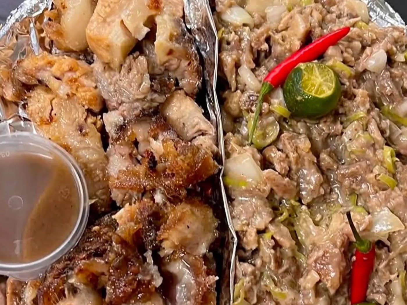 Bilao Sisig + Lechon Kawali
