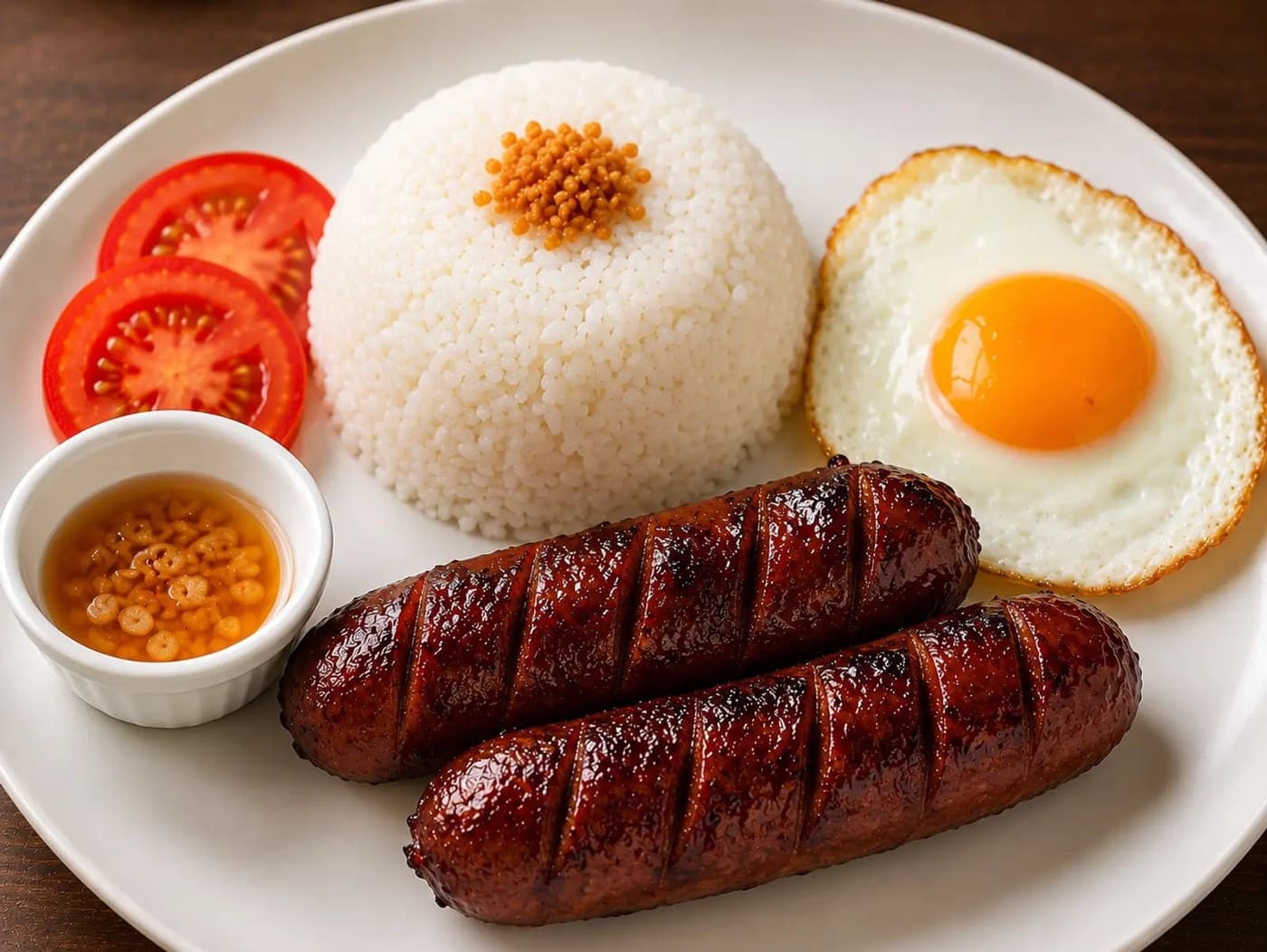 Longsilog with Garlic Rice and Egg