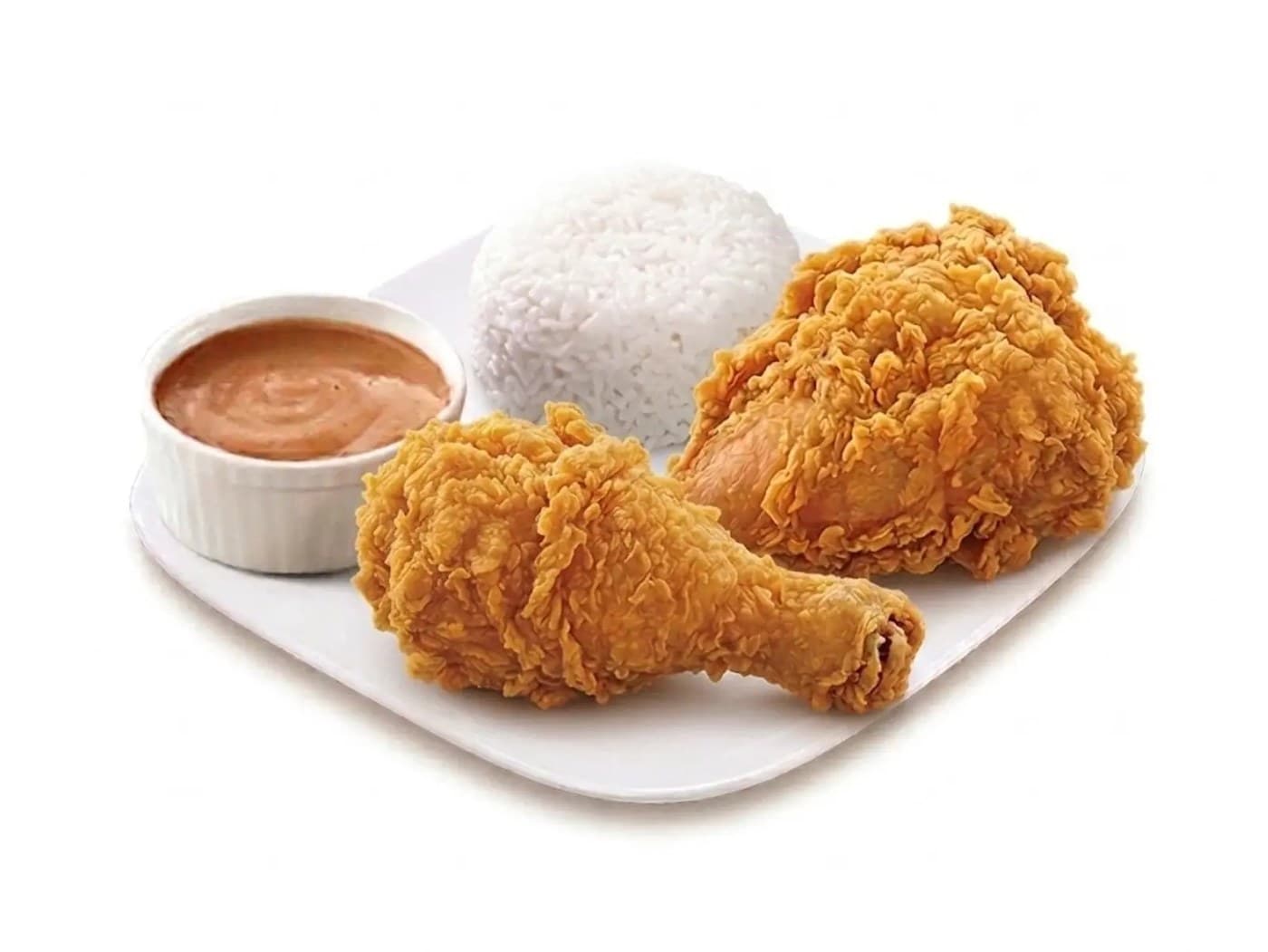 2- Pcs Fried Chicken with Rice