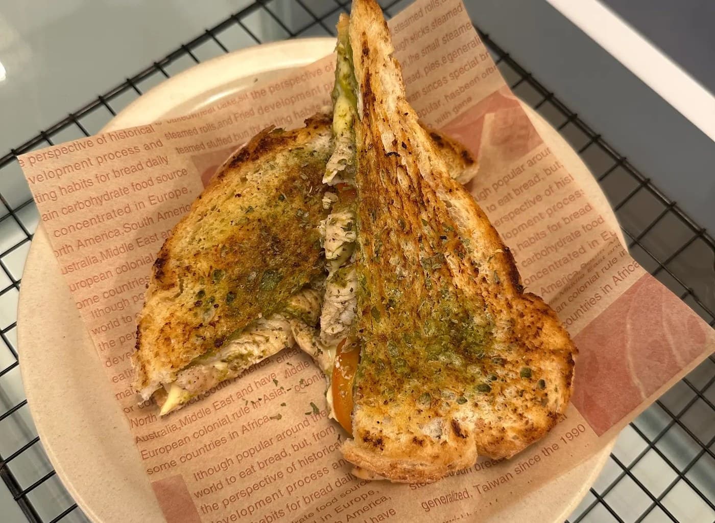Chicken Pesto Panini Sandwich