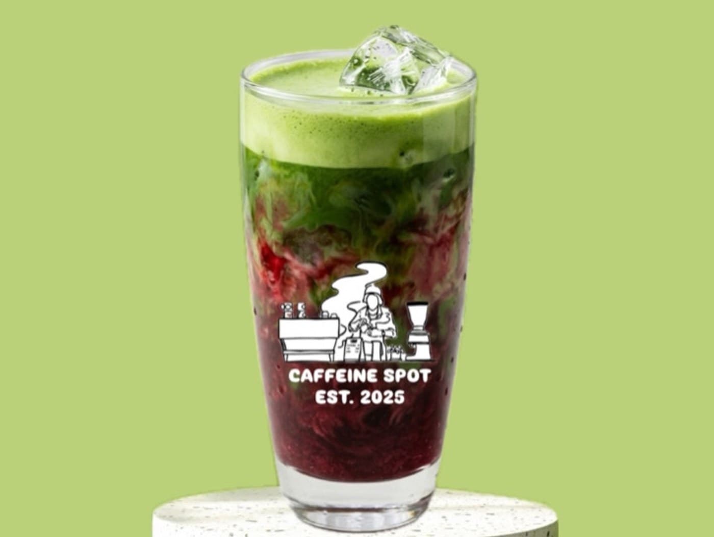 Ice Matcha Berry Latte