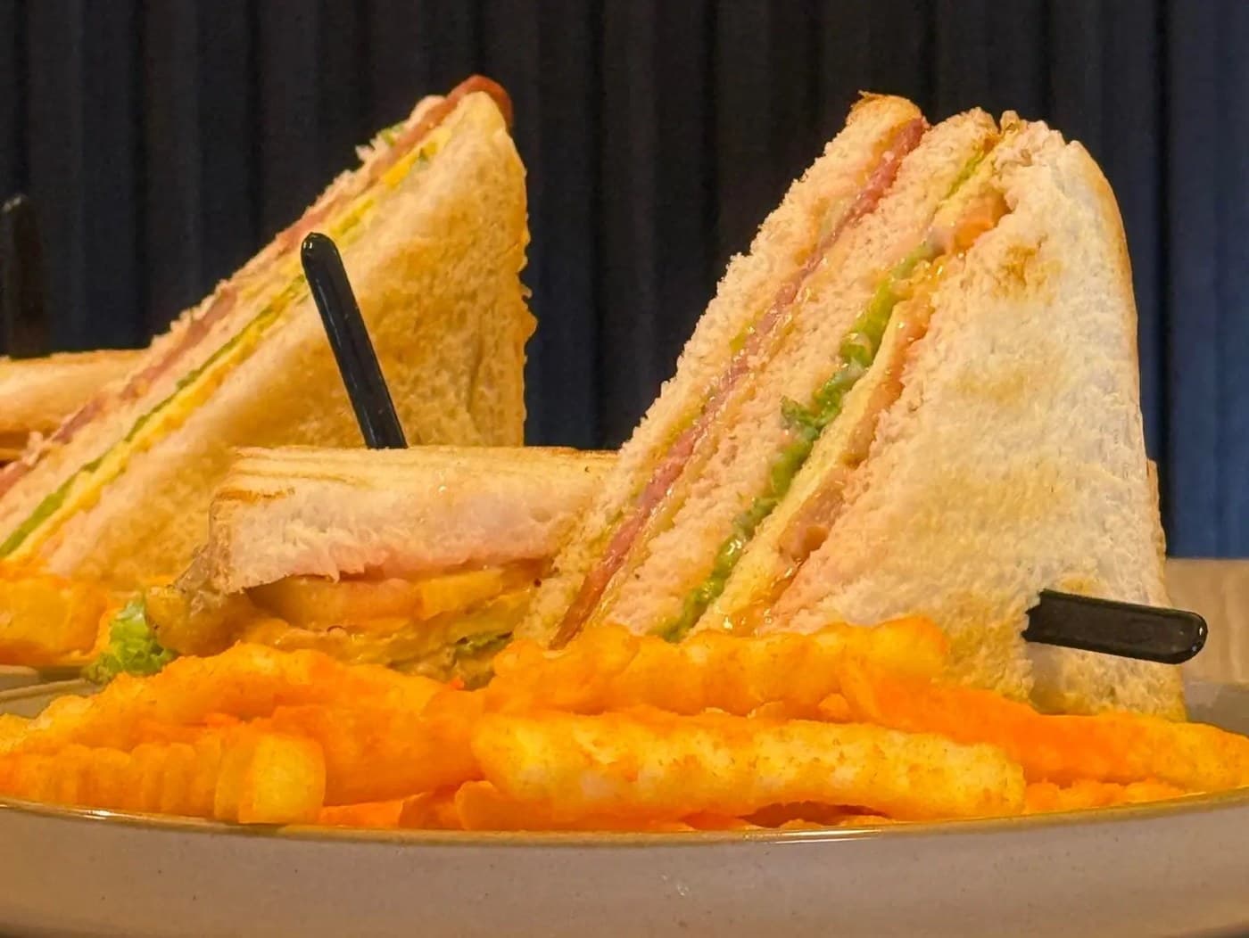 Clubhouse Sandwich with Fries ( Cheese only )