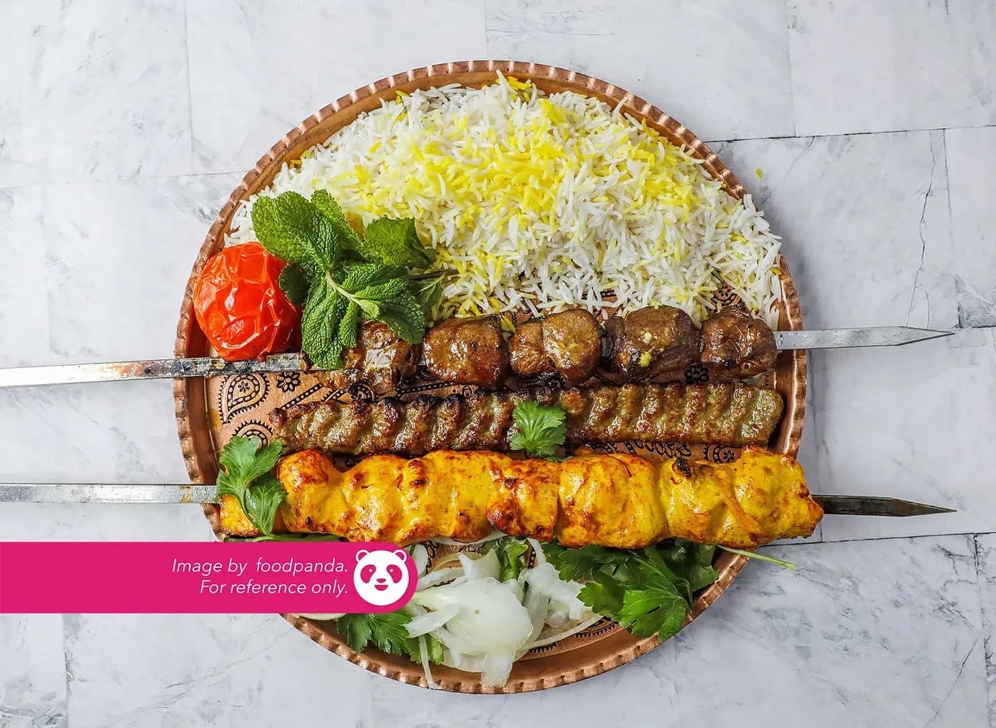Rice Kebab Pork And Chicken