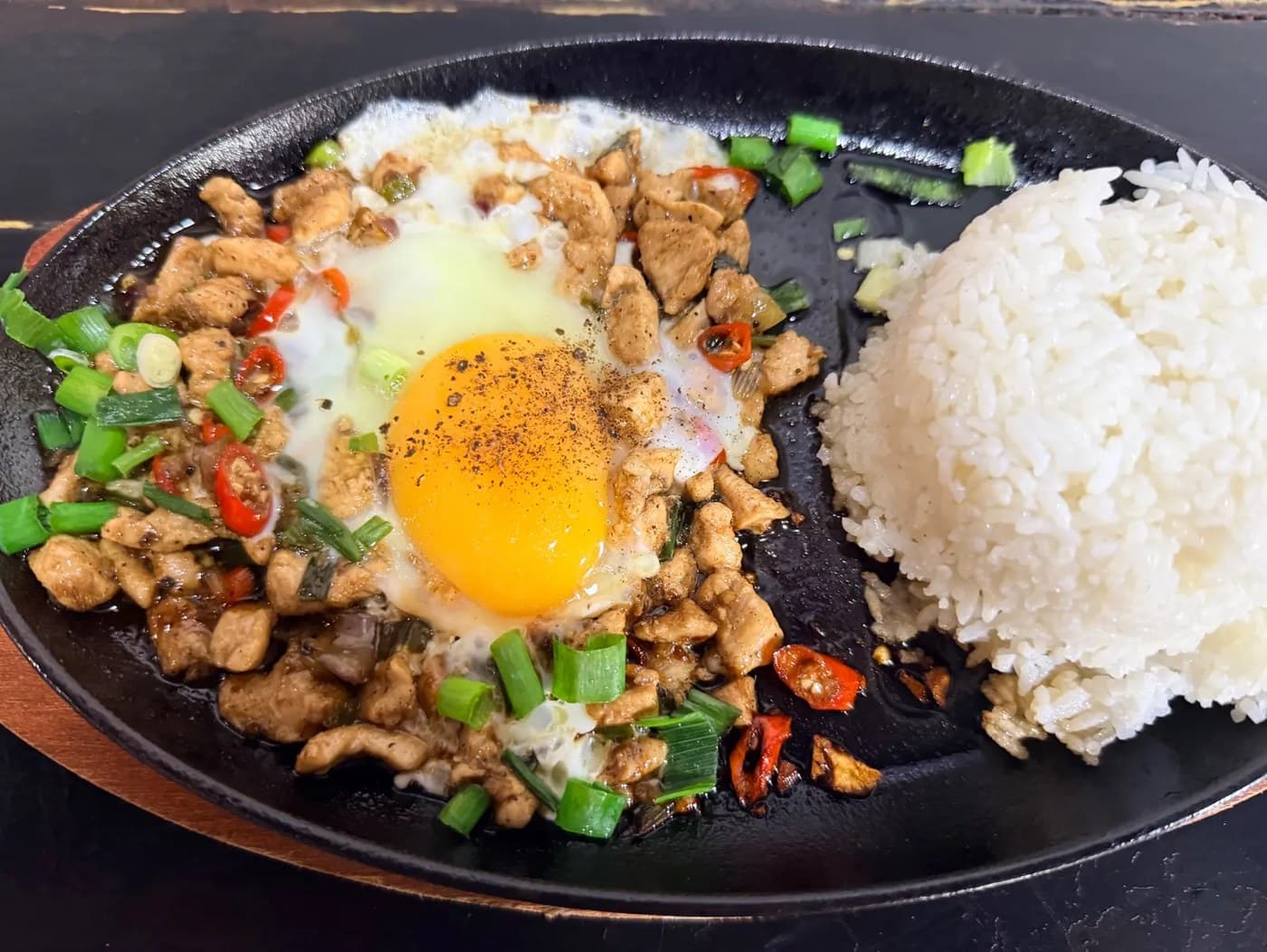 Chicken Sisig with Rice