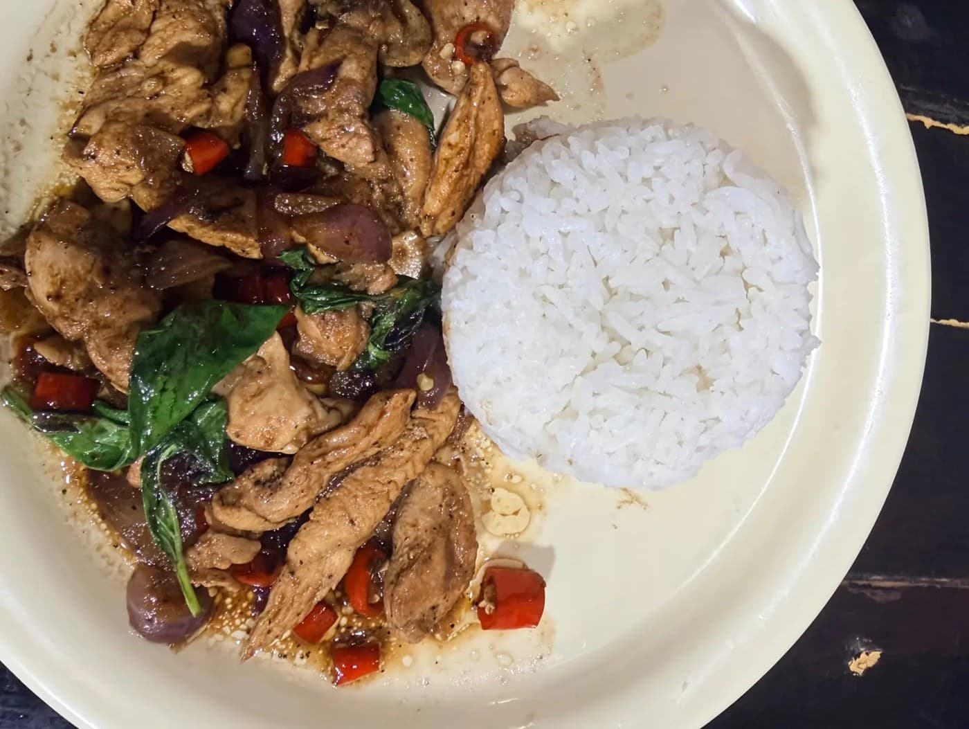 Spicy Stir Fry Chicken with Rice