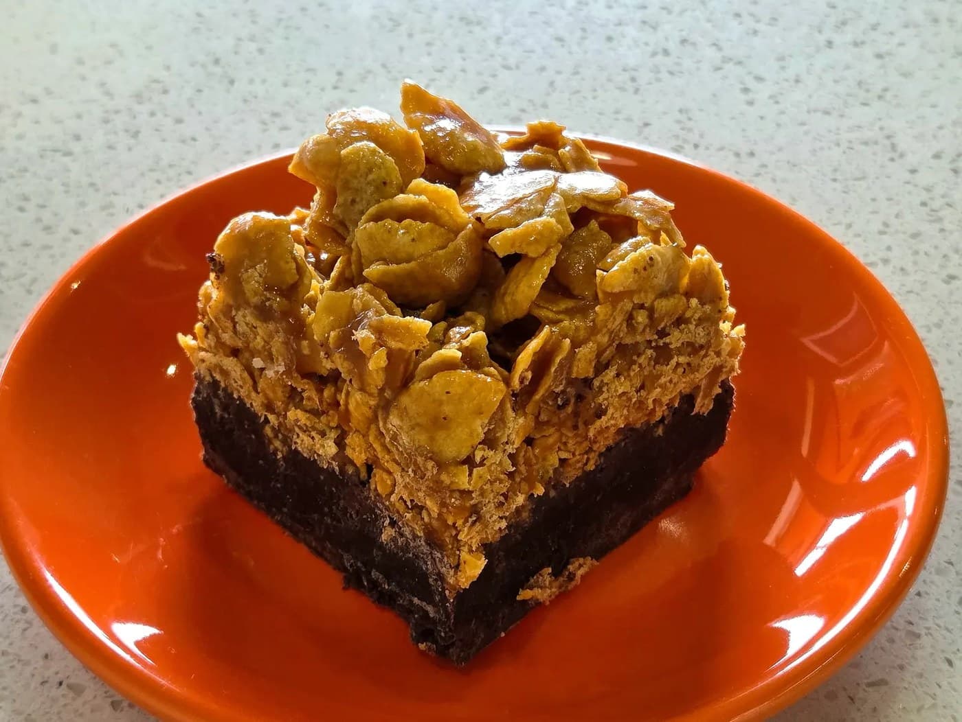 Caramel Cornflakes Brownie