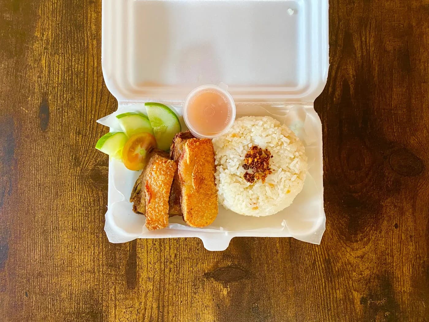 Bagnet Kawali With Rice
