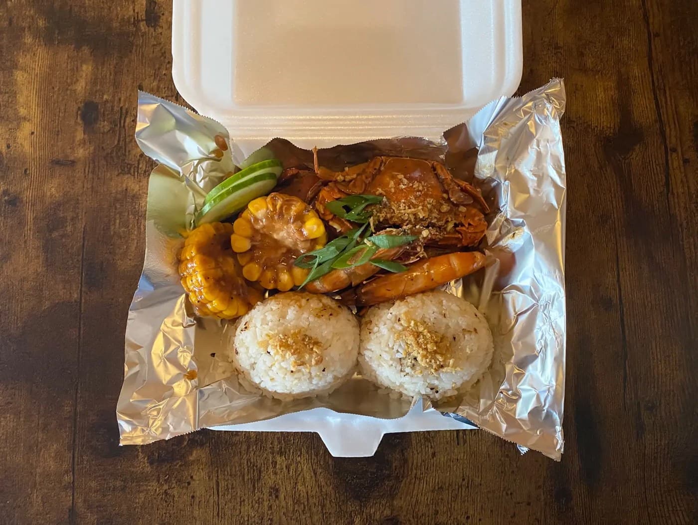 Cajun Crabs & Shrimps with Rice