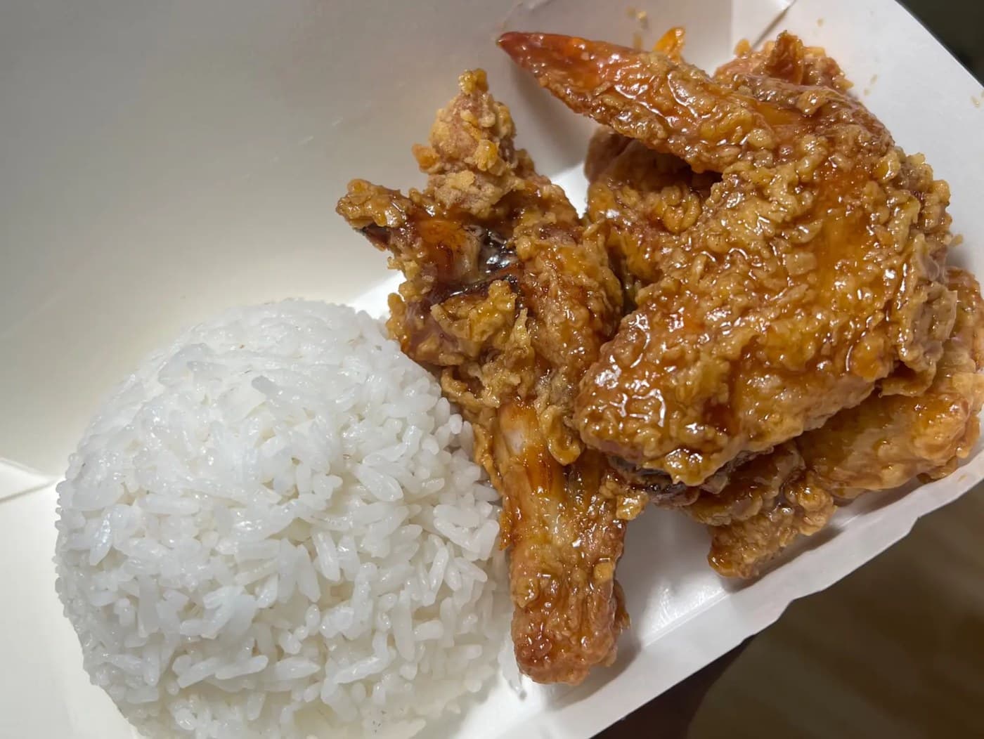 Chicken Wings- Honey Glazed with Rice