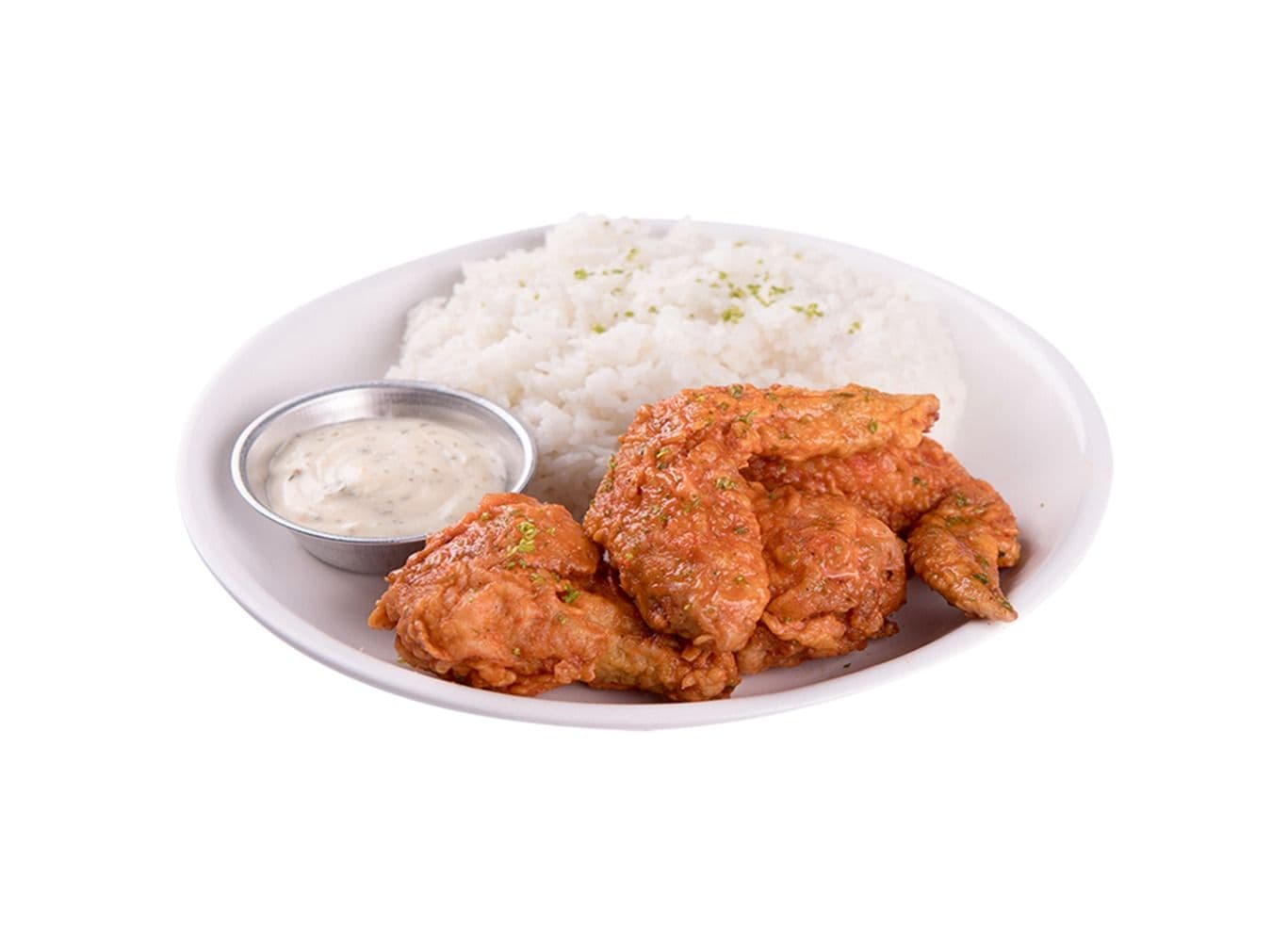 Buffalo Wings With Rice