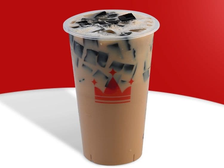 Grass Jelly Milk Tea