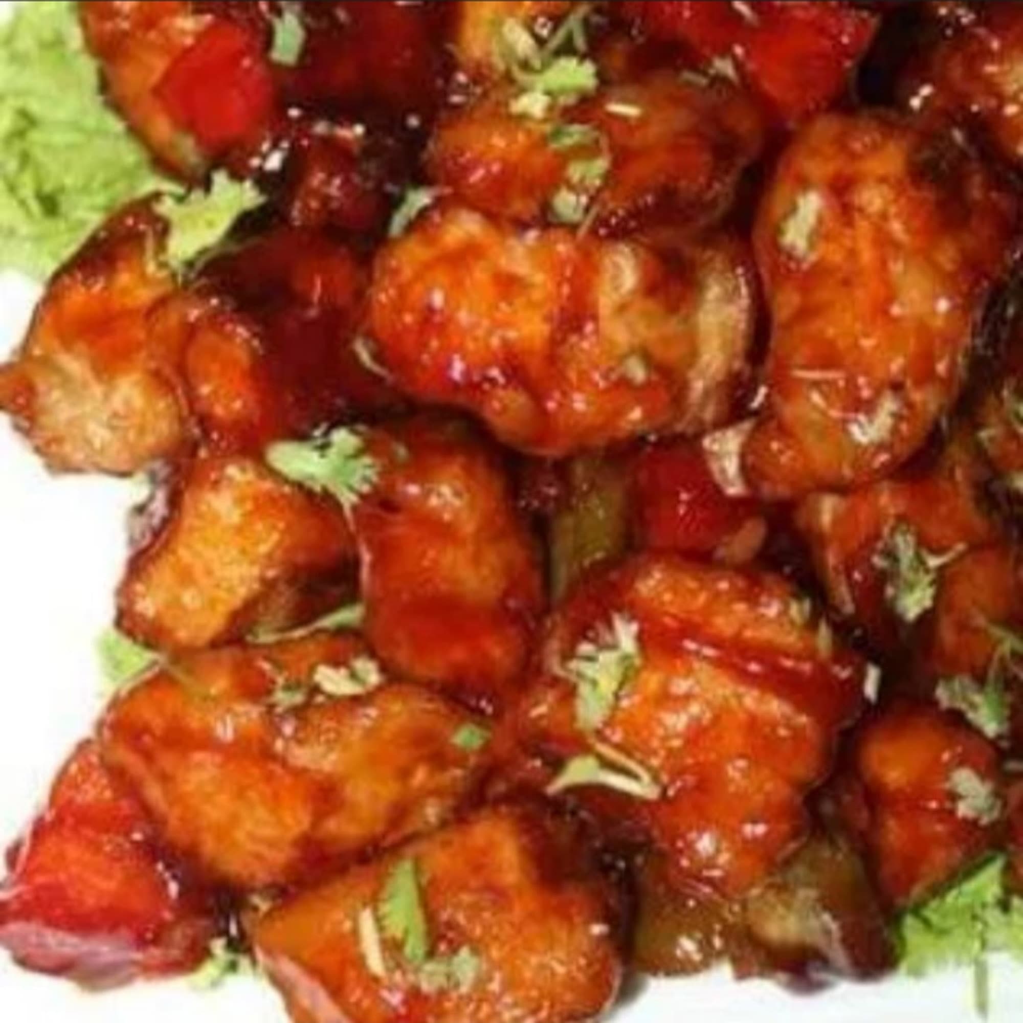 Fried Chicken with Strawberry Sauce
